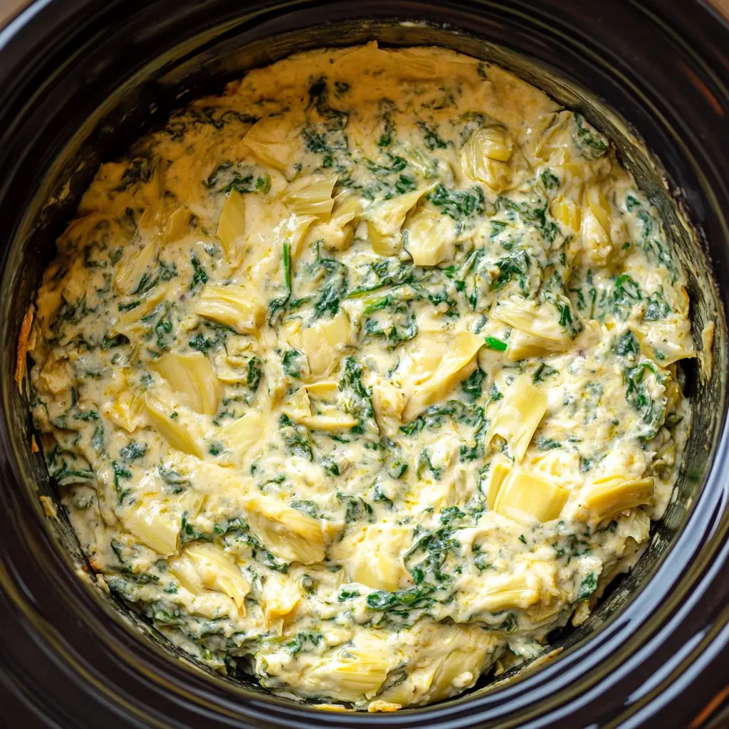 Crockpot Spinach Artichoke Dip recipe Crockpot Spinach Artichoke Dip