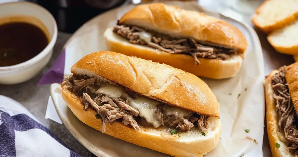 Slow Cooker French Dip Sandwiches
