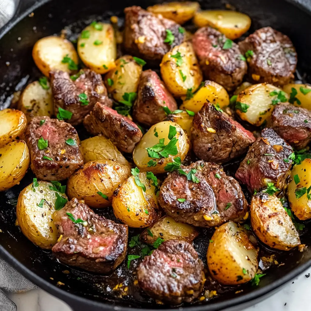 Garlic Butter Steak Bites and Potatoes Garlic Butter Steak Bites and Potatoes