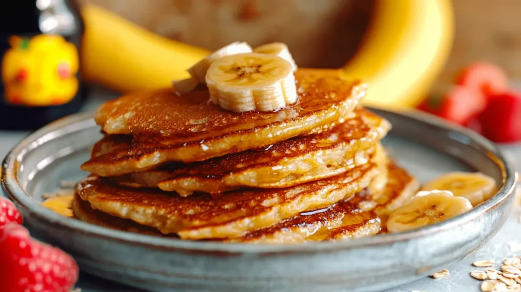 banana oatmeal pancakes 3 ingredients​