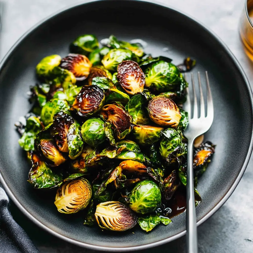 Air Fryer Brussels Sprouts with Balsamic