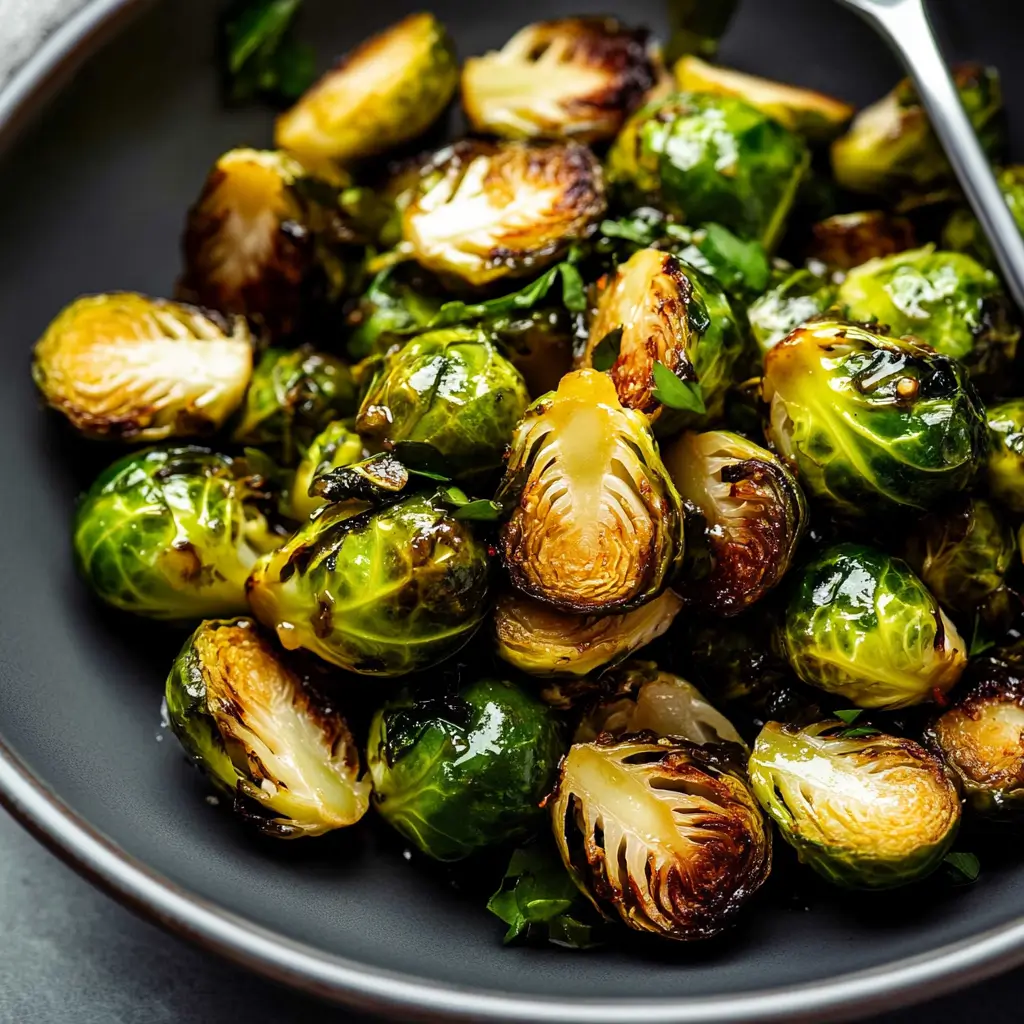 Air Fryer Brussels Sprouts with Balsamic