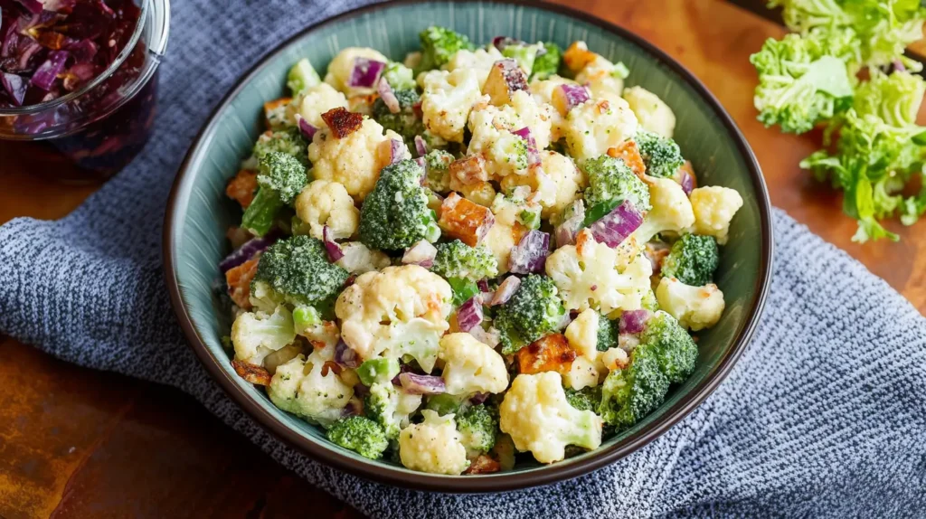 Broccoli Cauliflower Salad