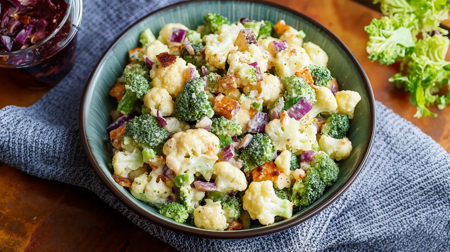 Broccoli Cauliflower Salad