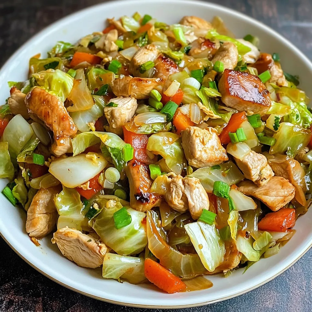 Chinese Chicken Cabbage Stir-Fry