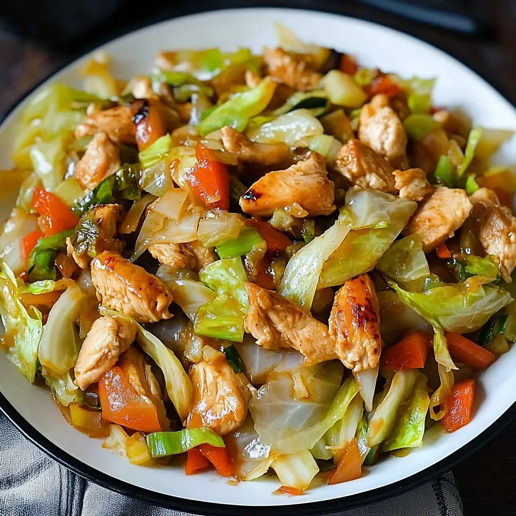 Chinese Chicken Cabbage Stir-Fry