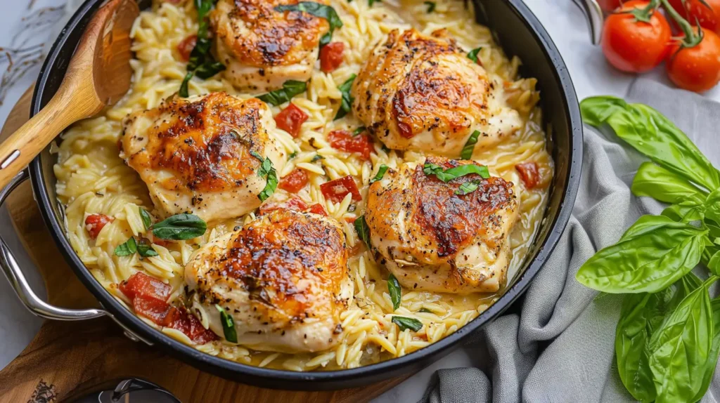 Baked Chicken and Orzo