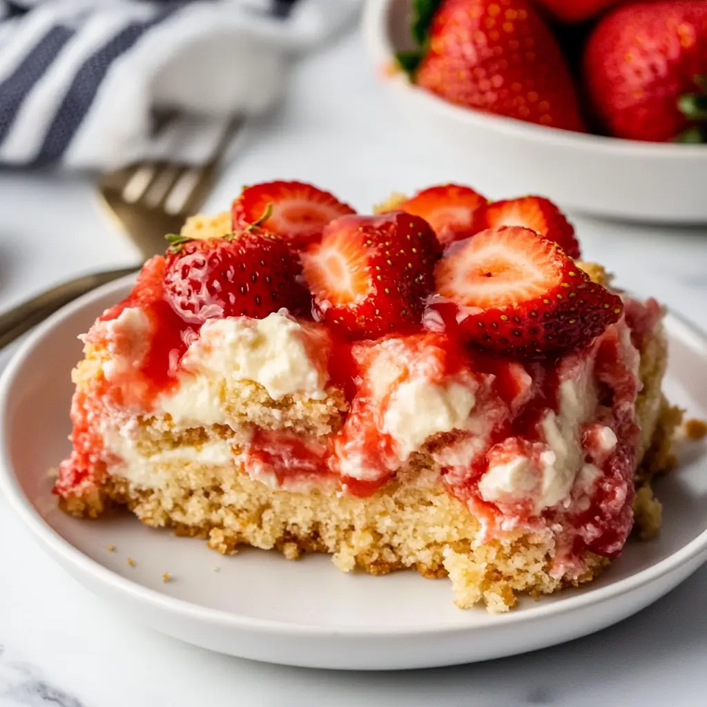 Strawberry Cheesecake Dump Cake
