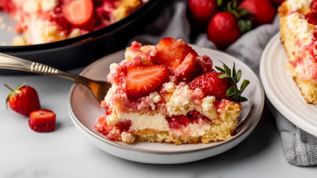 Strawberry Cheesecake Dump Cake