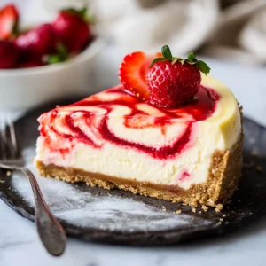 Strawberry Swirl Cheesecake